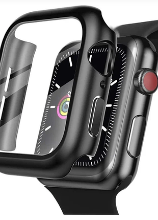 Захисний чохол зі склом для apple watch 7/8/9 (45 мм або  41 мм) black