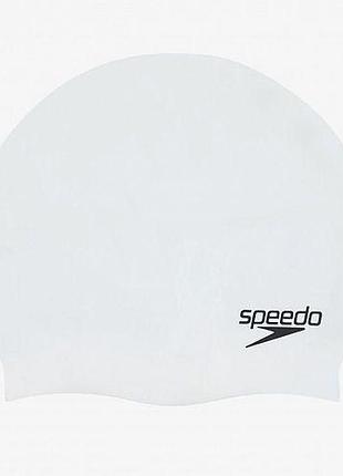 Шапочка доросла для басейну speedo flat silicone cap au білий