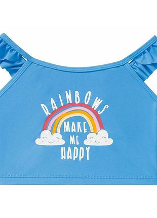 Верхняя часть купальника с рюшами для девочки lupilu 325437 098-104 см (2-4 years) голубой