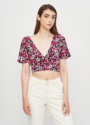 Топ на завязках сзади для женщины h&m divided 0832278-1 xs комбинированный