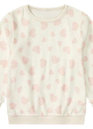 Свитшот плюшевый для девочки lupilu lycra® 431183 098-104 см (2-4 years) комбинированный