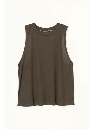 Спортивная майка укороченая для женщины h&m 0868405-2 xs коричневый