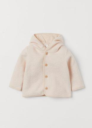 Кардиган вовняний для дівчинки h&m baby exclusive 0696142-005 062 см (2-3 months) молочний