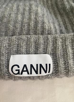 Шапка женская ganni .70 шерсти теплая можно и мужская