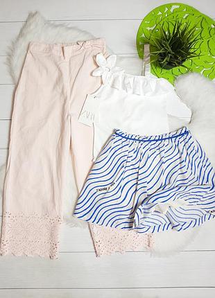 Штани  zara з прошвою і вишивкою
 боді і спідниця-шорти
