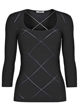 Футболка черная, рукав 3/4, wolford, s