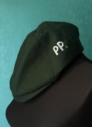 Рідкісний корпоративний мерч ірландської компанії paddy power. темно-зелена бейсболка з вишивкою pp кепка восьмиклинка канголка