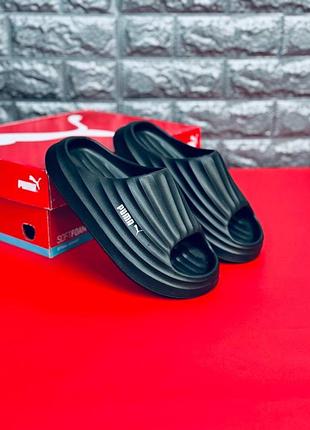Жіночі шльопанці puma чорні | літні капці | новинка 2026 | розміри 36–41 женские шльопанцы пума новинка гарно выглядають на ноге
