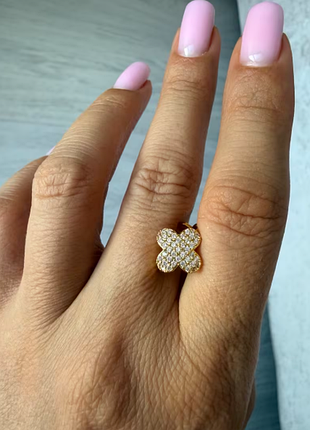 Сережки нові золоті, чотирьохлистник van cleef серьги, клевер