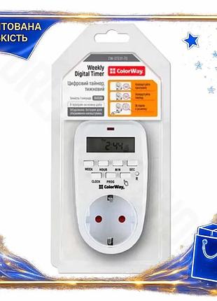 Dm таймер-розетка colorway white спецификация 2.2 16a до 3680 вт электронный контроллер для освещения spe|lz
