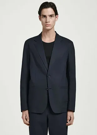 Блейзер чоловічий cos relaxed single-breasted cotton blazer / 54