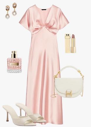 Плаття zara , рожева сукня zara