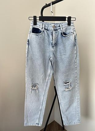 River island джинси мом з розрізами mom