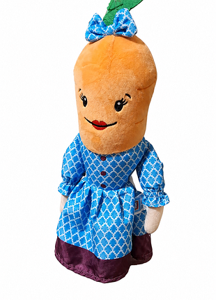 Мягкая игрушка морковь 30 см. оранжевая
