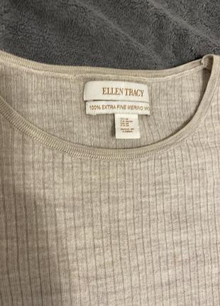Ellen tracy вовняний лонгслів в рубчик