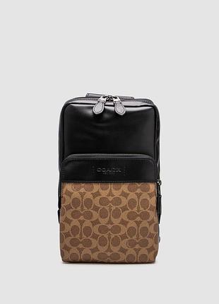 🦁 coach gotham pack in signature canvas/sand