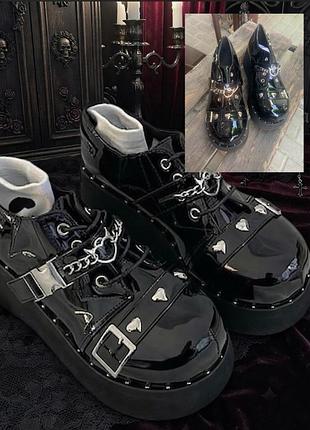 Туфлі у стилі jirai kei / gothic / platform з нюансом ‼️ 24 см