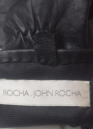 Rocha john rocha кожаные демисезонные перчатки,s.