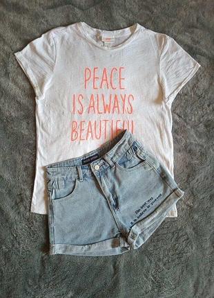 Футболка біла h&m та шорти ny collection