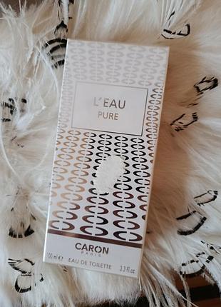Caron leau pure eau de toilette в фирменной белой упаковке с геометрическим узором - это унисекс аромат 2014 года