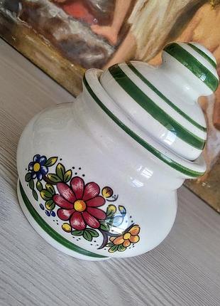 Керамическая сахарница, росписная вручную, 12 см