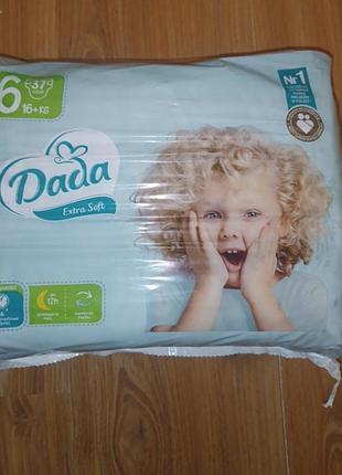Подгузники dada extra soft 6 (16+ кг), 37 шт