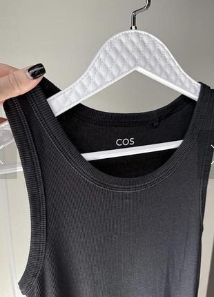 Сукня cos чорна міді/максі в рубчик xs м