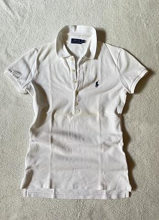 Біле поло polo ralph lauren жіноче