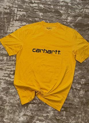 Нові оригінальні футболки carhartt чоловічі кархарт з принтом в полоску бавовняна унісекс