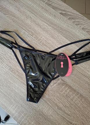Еротичні жіночі стринги  (wet look) з лінійки private collection