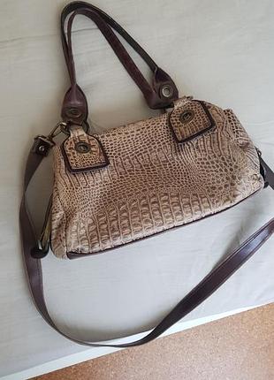 Шкіряна сумка assa hand bags кожаная сумка рептилия сумка крокодил