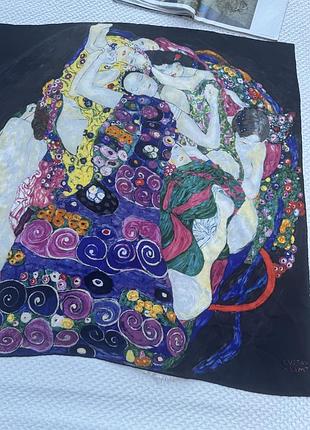 Ексклюзив яскрава хустка дизайнерська gustav klimt