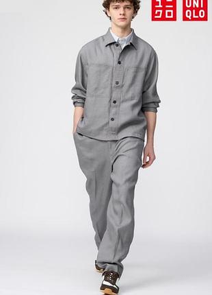 Широкі штани з льону преміум-класу uniqlo