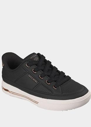Женские кеды skechers / низкие кеды черного цвета