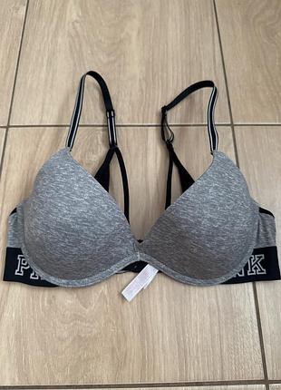 Меланжевый бюстгальтер victoria's secret pink