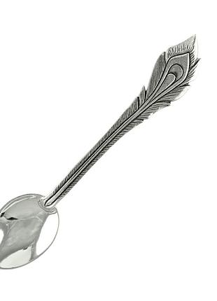 Серебряная ложка перо (9813)