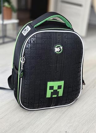 Рюкзак каркасний yes h-100 minecraft, для хлопчиків.  вік 6-8 років, 15 л. виготовлений із щільного eva матеріалу, який не деформується.