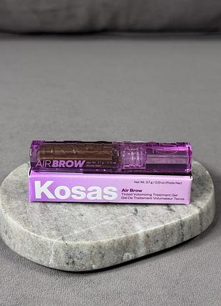 Відновлюючий тонуючий гель для об'єму та укладки брів kosas air brow tinted volumizing treatment gel dark brown 3,7 г