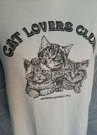 Кошечка 🐱 🐱 🐱 хлопок 100% модная футболка