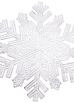Коврик для сервировки стола snowflake 38 см серебро hp-36327-21