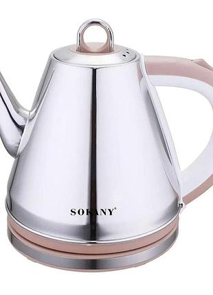 Чайник электрический 1.5 л sokany электрочайник дисковый 1100 вт sk-sh-1083