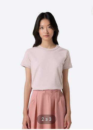 Футболка uniqlo нежно -розового цвета
