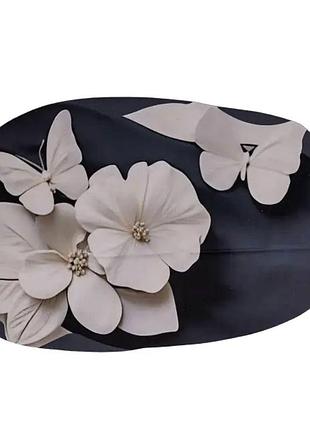 Коврик для ванной комнаты с 3d-эффектом petal relief 58*38 см диатомитовый черный hp-42-38