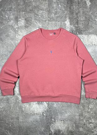 Світшот polo ralph lauren поло ральф лорен оригінал кофта светр чоловічий рожевий xl лонгслів