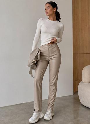 Шкіряні жіночі лосини zara штани з еко-шкіри