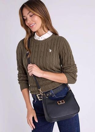 Стильная женская сумка кроссбоди u.s. polo assn с логотипом