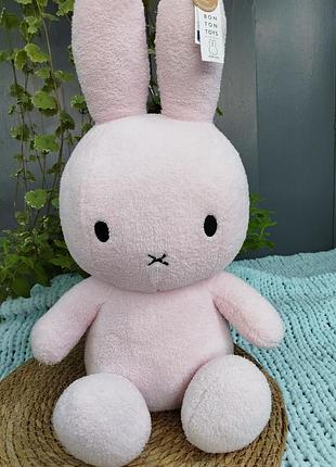 М'яка іграшка заєць bon ton toys miffy sitting terry рожевий 55 см