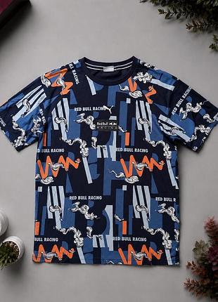 Футболка puma | red bull racing printed tee all over print | оригінал