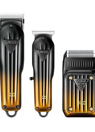 Набор для стрижки аккумуляторная машинка, триммер и шейвер vgr hp-v-644