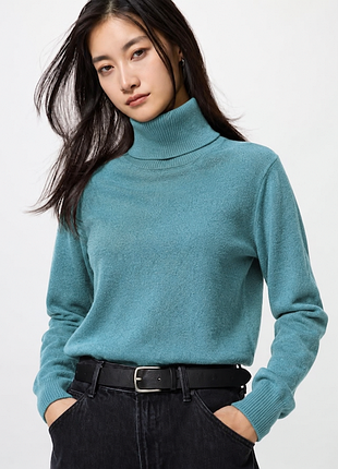 100% шерсть, свитер, гольф, водолазка uniqlo, s